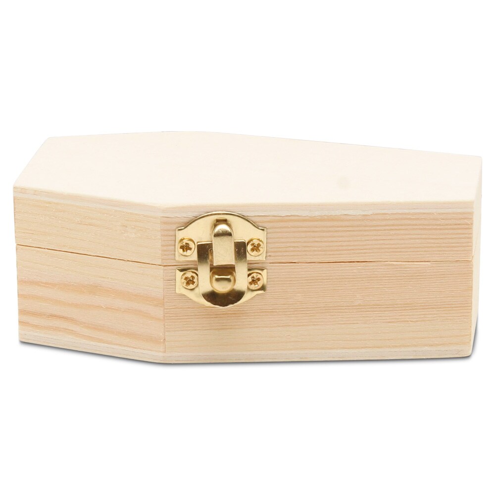 Wooden Coffin Box, Multiple Sizes, Unfinished, Halloween Decor, Pet Casket | Woodpeckers