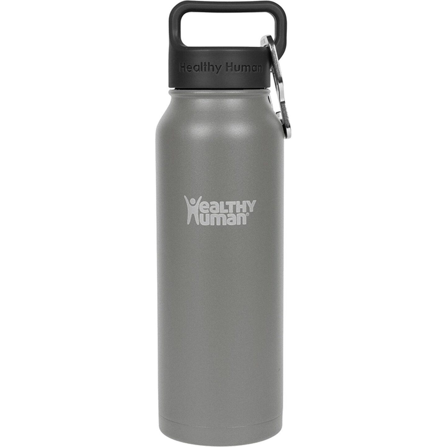 Healthy Human Stainless Steel Water Bottle | Double Walled Vacuum Insulated Water Thermos for Adults | Eco-Friendly Travel Bottles with Leak Proof Lid (Slate Gray, 21 oz/ 621 ML)