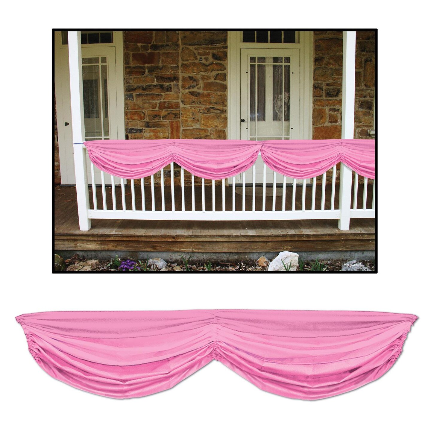 Beistle Bulk Baby Shower Fabric Bunting - pink - 6 Pack
