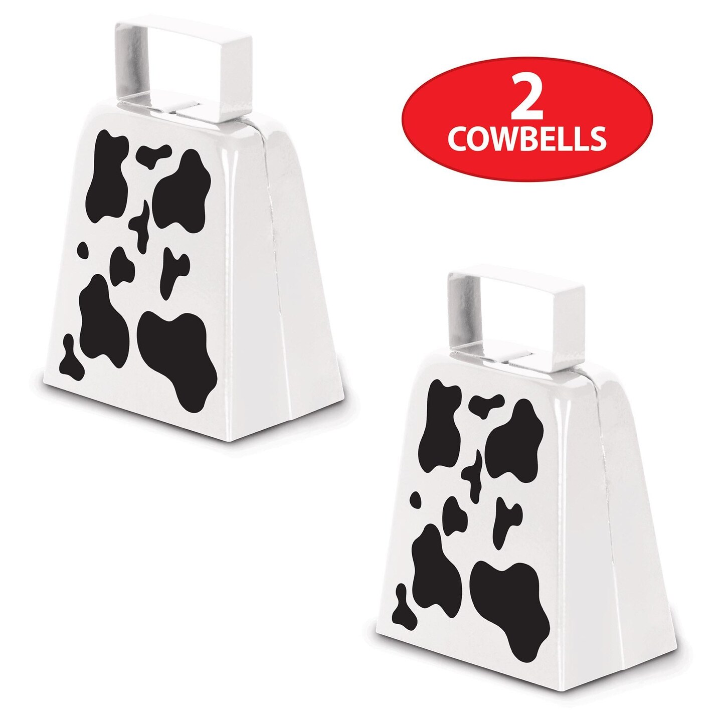 12 Pack Beistle Cow Print Cowbell