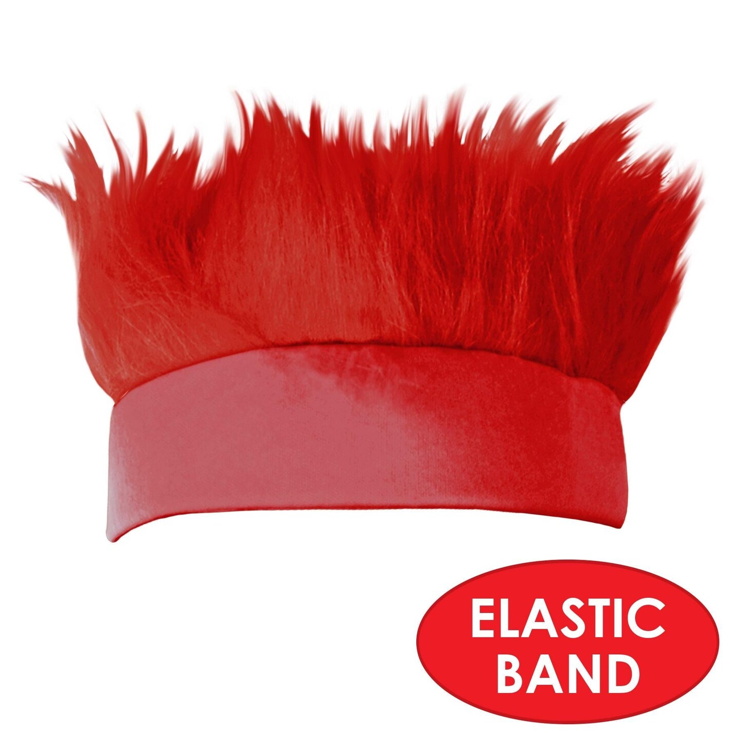 12 Pack Beistle Hairy Headband - red