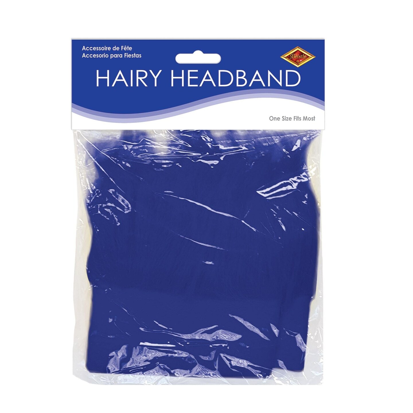 12 Pack Beistle Hairy Party Headband - blue