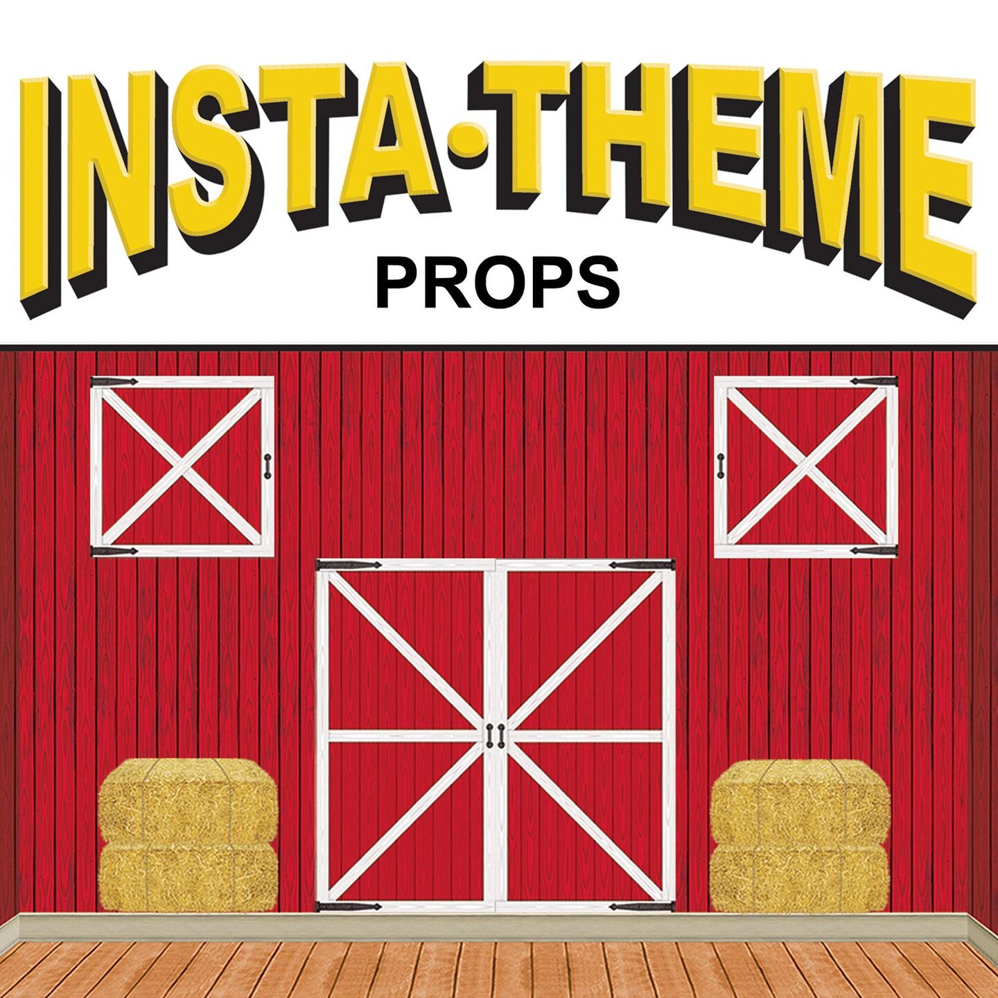 72 Piece Beistle Barn Loft Door/Hay Bale Printed Party Props