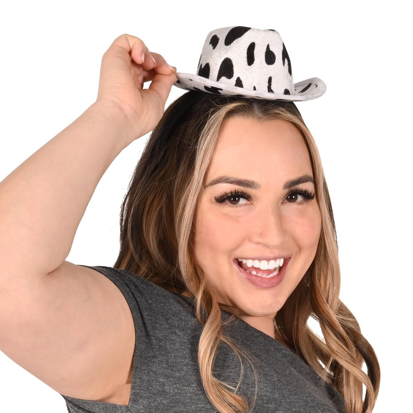 12 Pack Beistle Cow Print Cowboy Hat Headband