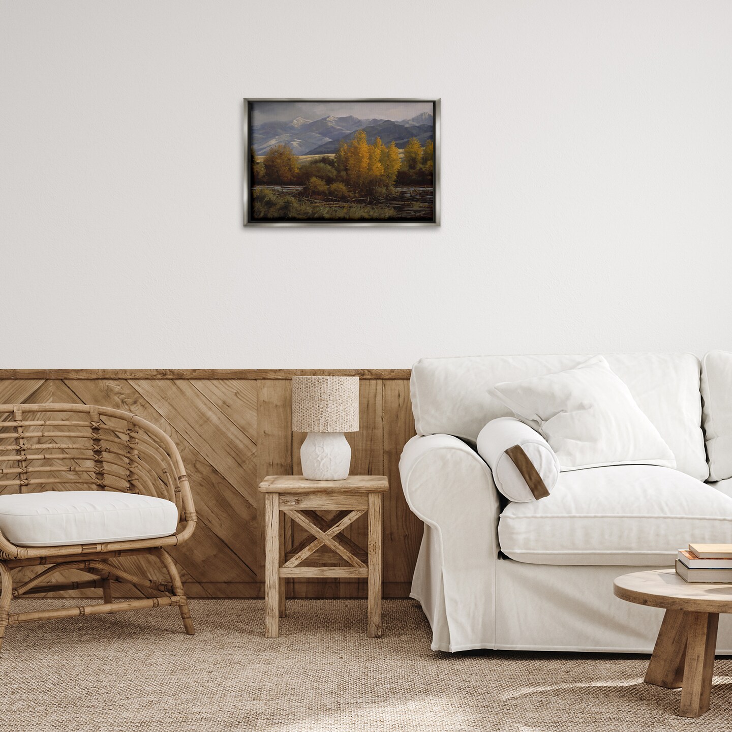 Stupell Industries Morning In Montana Mountains Floating Frame By Paco Young