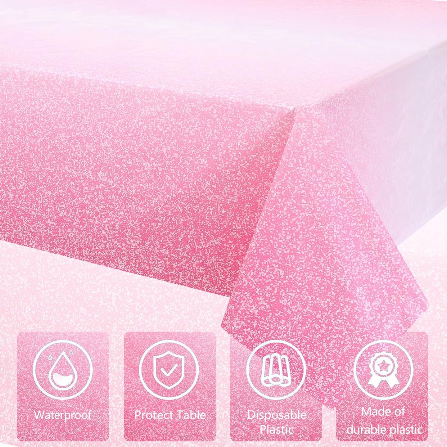 3 Packs Ombre Pink Tablecloth