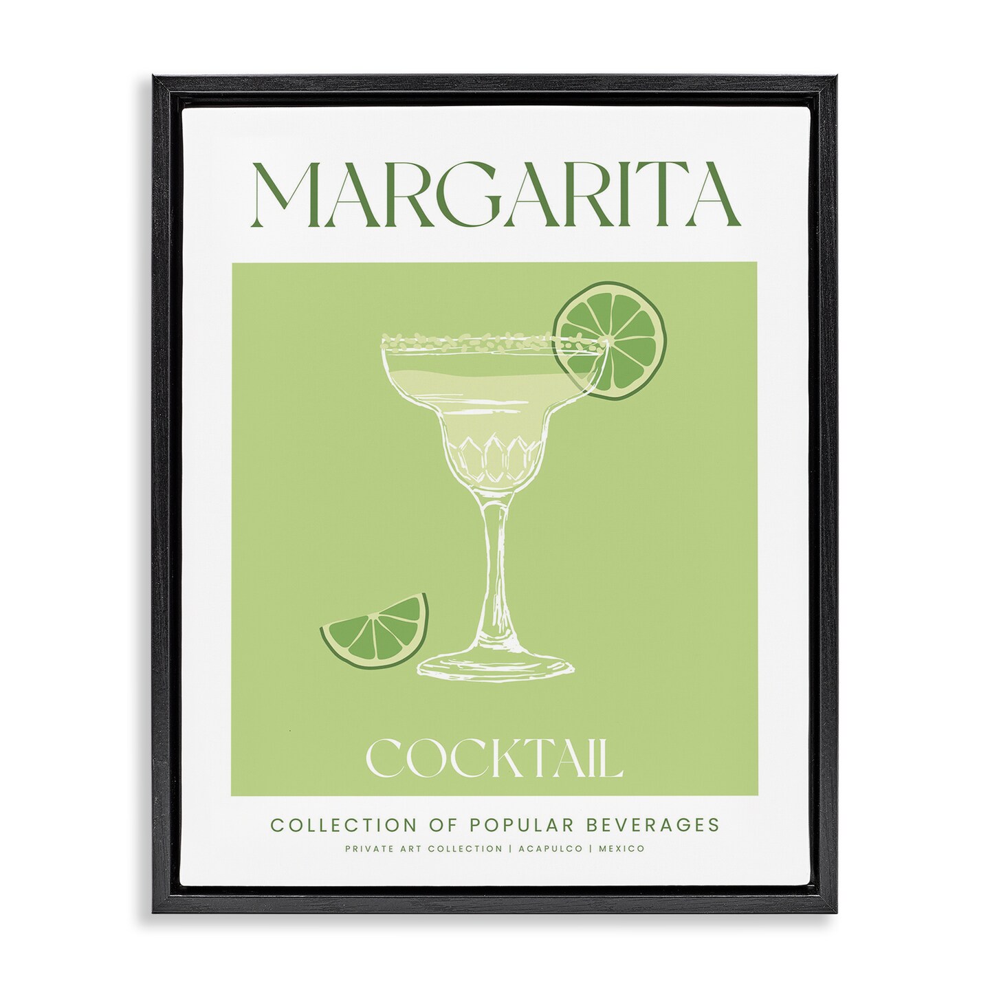Stupell Industries Minimal Margarita Cocktail Floating Frame By Lettered and Lined