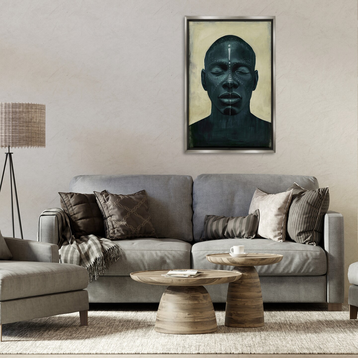 Stupell Industries Beautiful Male Portrait Floating Frame By Design Fabrikken