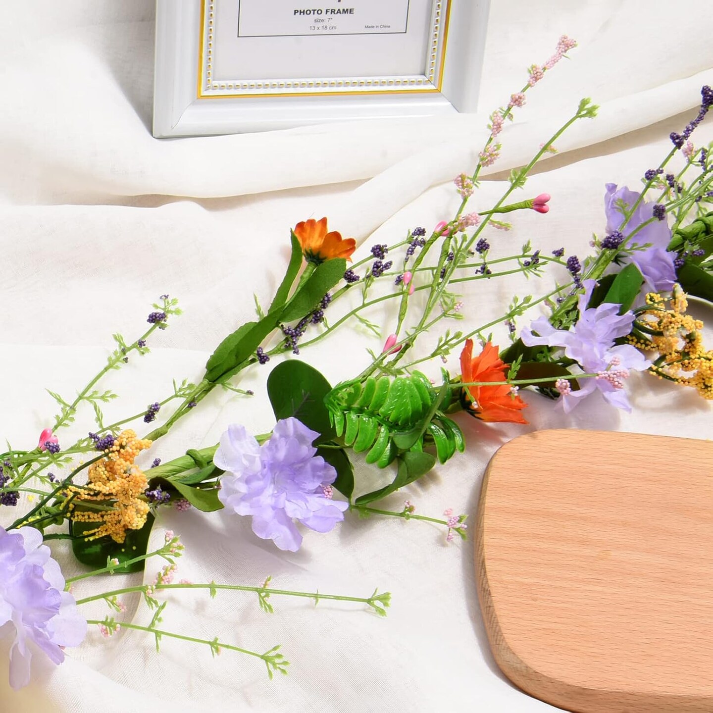 2 Pack 6ft Artificial Daisy Vine Artificial Flower Garland with Mixed Flowers