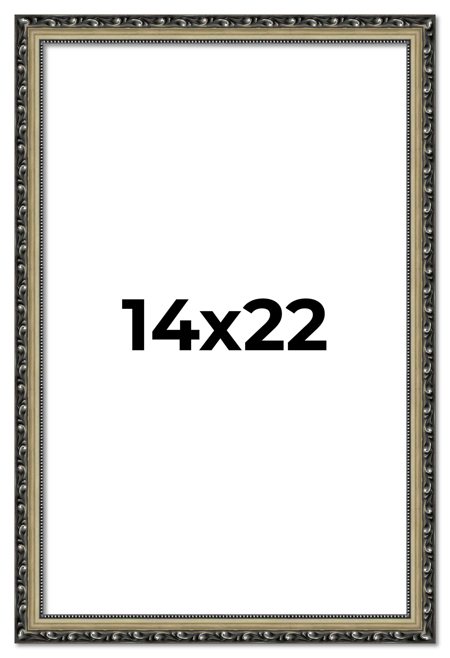 14x22 Museum-Quality Picture Frame with UV-Resistant Acrylic & Acid-Free Backing, Available in 4 Finishes - Gold, Silver, Bronze, and Black