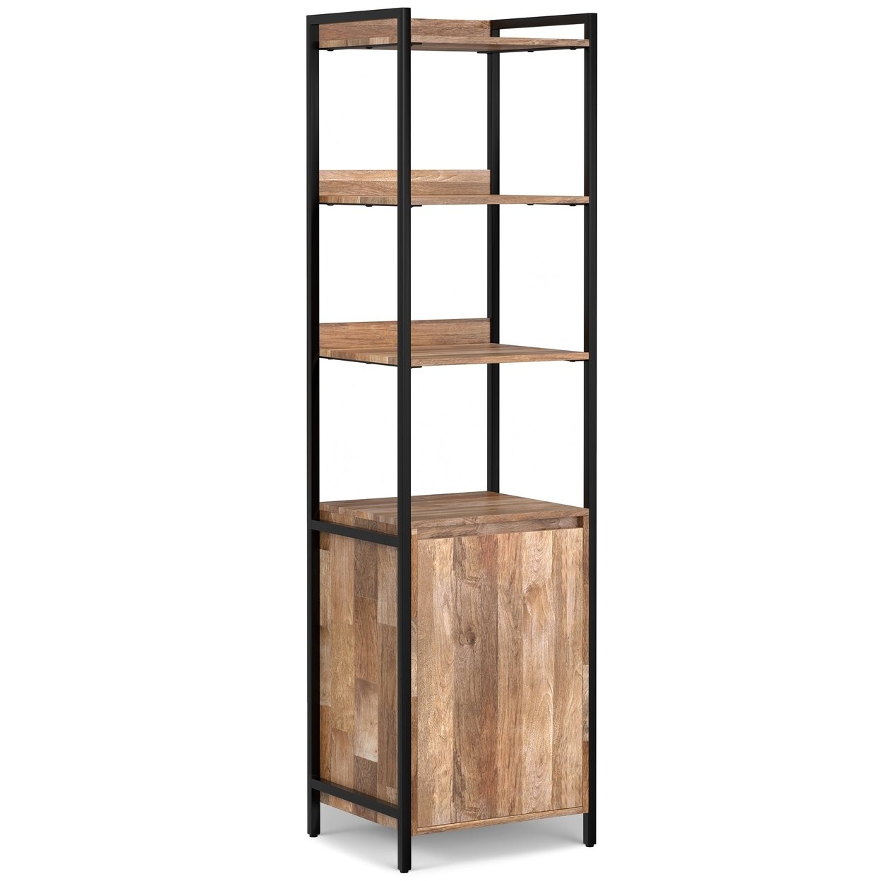 Kelsey Narrow Bookshelf With Cabinet