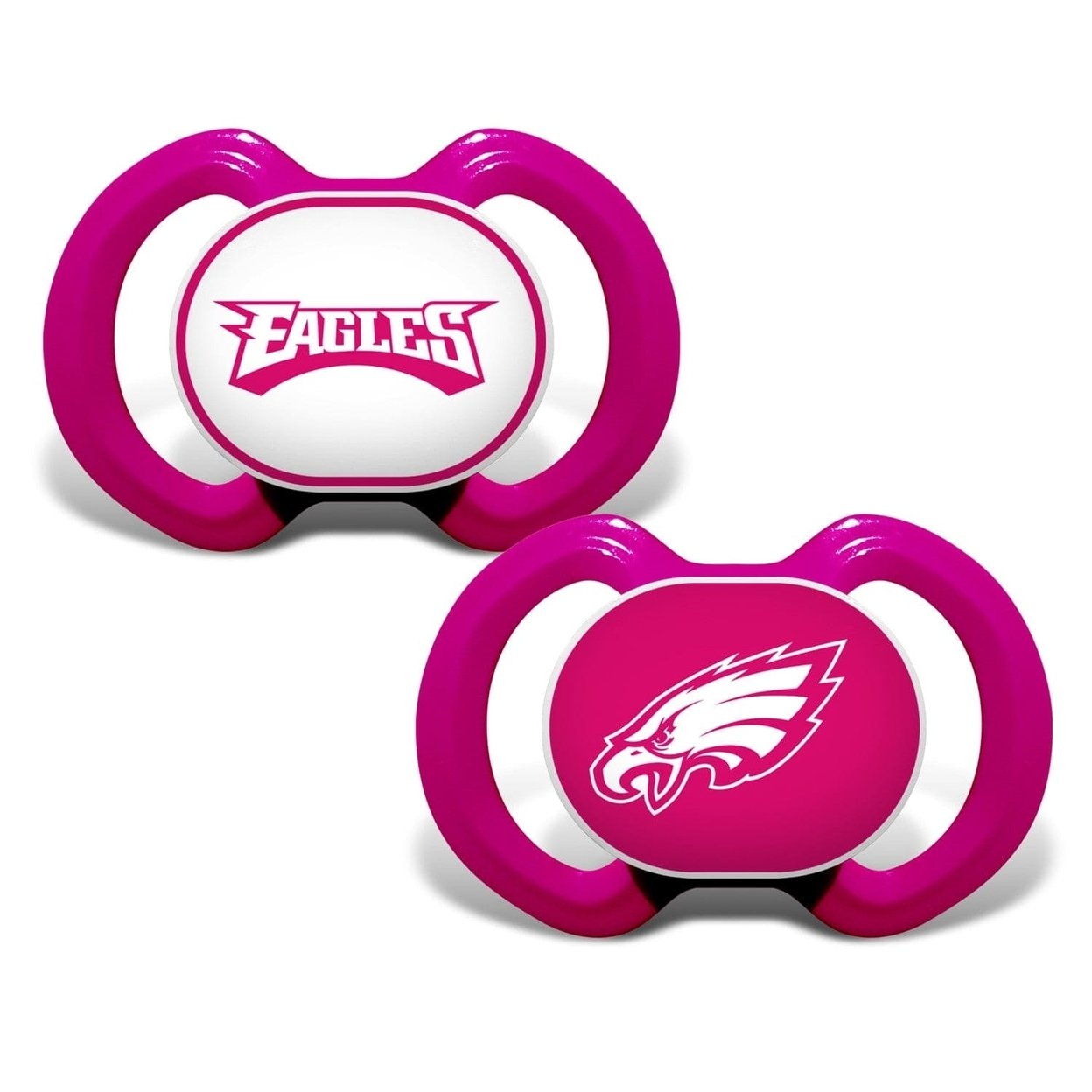 Philadelphia Eagles Pink Pacifier 2-Pack Bpa Free Orthodontic Silicone Nipple