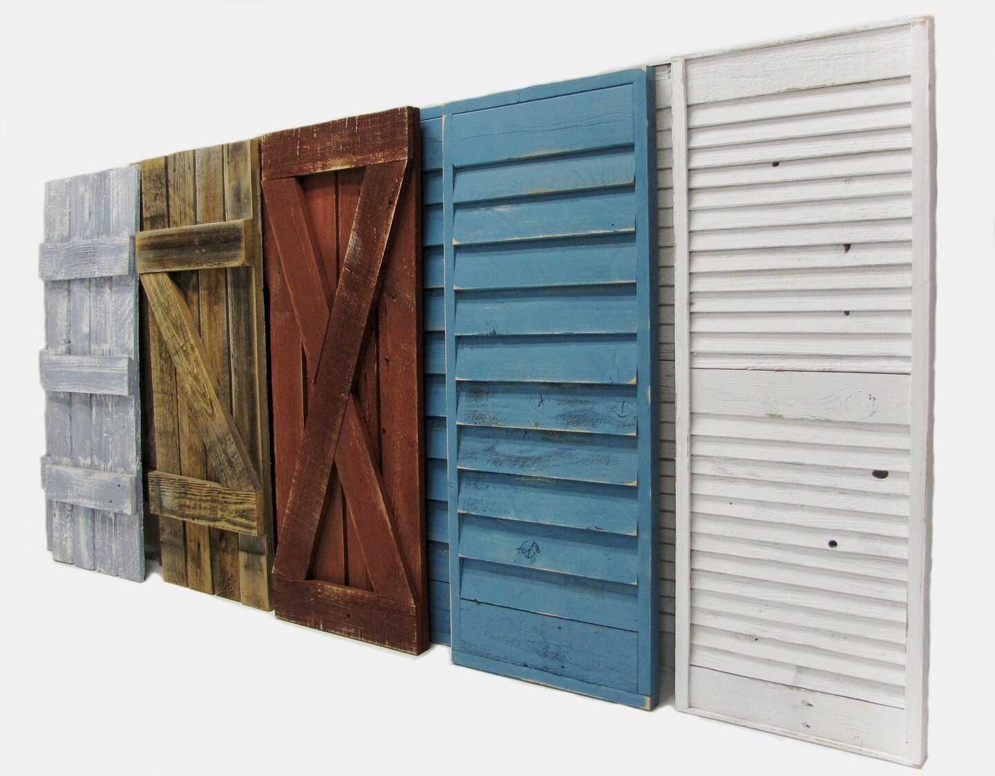Rustic Window Shutters 2x 14 in wide X 36 in tall for 46X36 Window Mirror .mirror sold separately. Decorative Reclaimed Wood Wall Decor. 448844695404232710