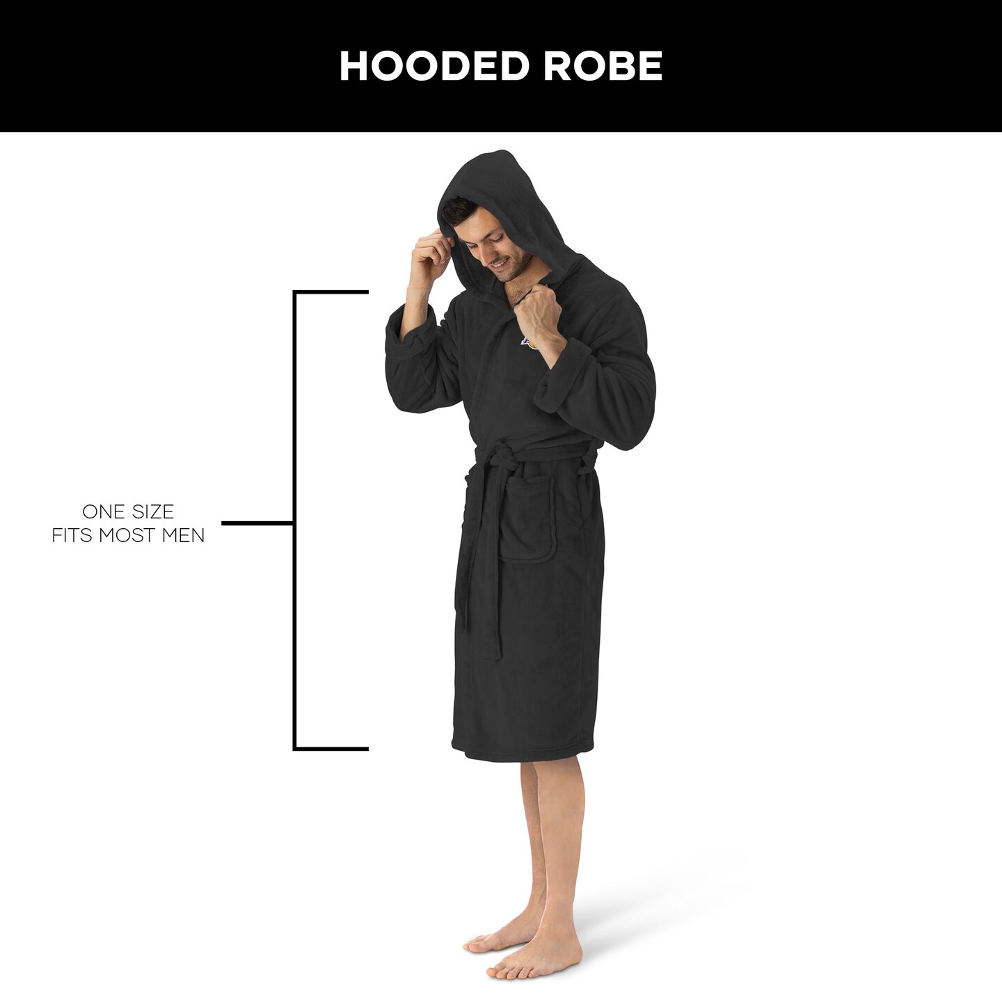 Los Angeles Lakers NBA Hooded Silk Touch Robe 26&#xD7;47 Inches