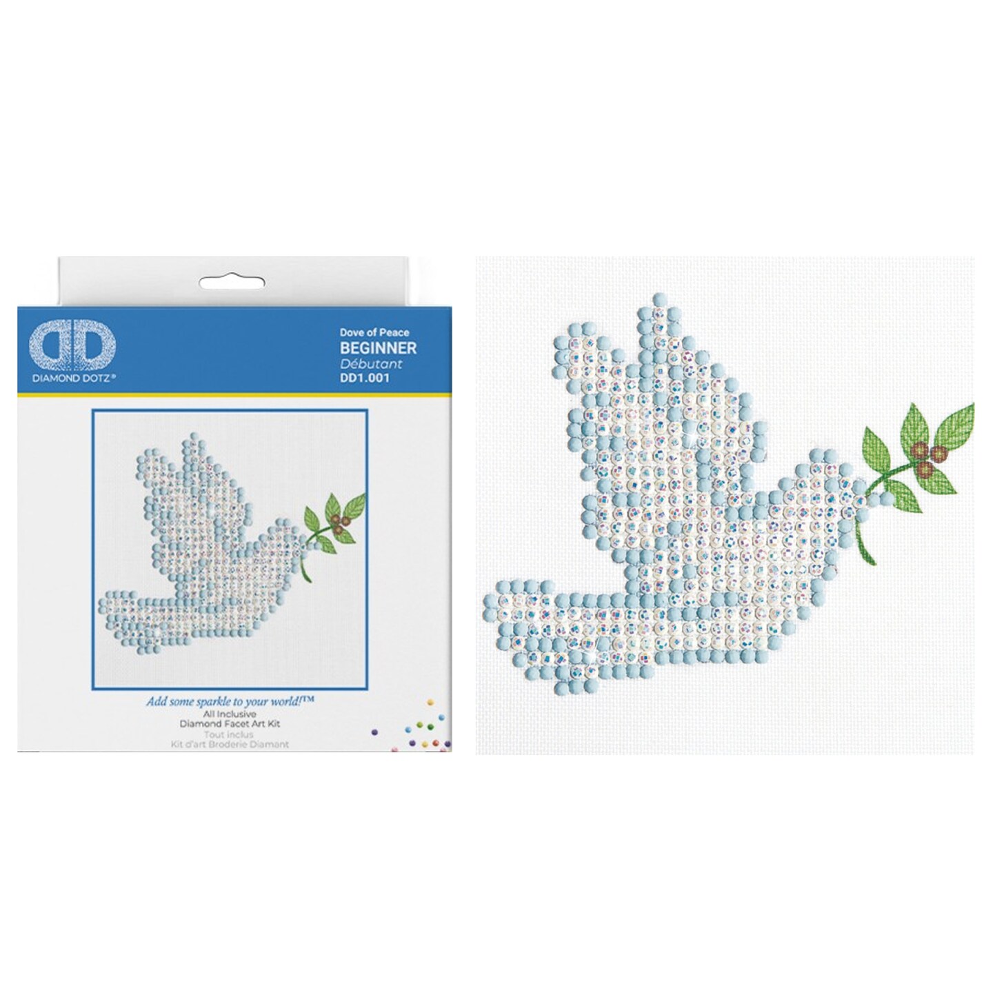 Diamond Dotz Dove of Peace Christmas Diamond Painting Kits for Adults - Diamond Art Kits a Relaxing Creative Craft Kit with Dotz Gems 4.2x4.2
