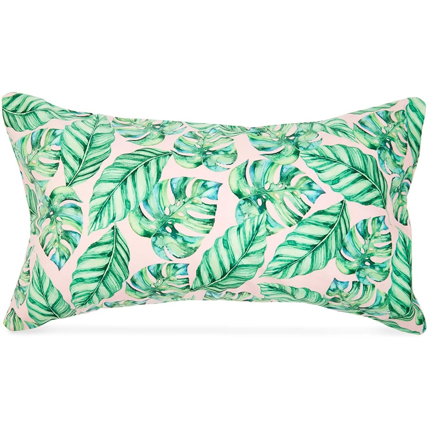 Blue Panda Inflatable Beach Pillow for Pools Travel Vacations, Tropical Leaves