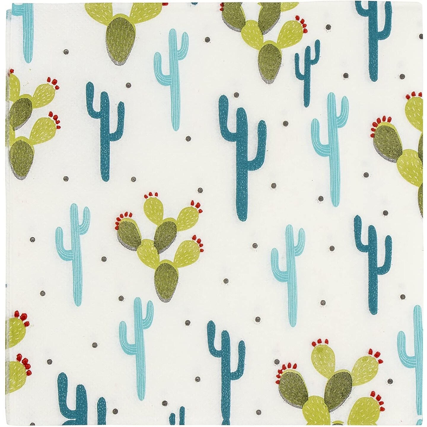 Cocktail Napkins - 150-Pack Luncheon Napkins, Disposable Paper Napkins Cactus Party Supplies for Kids Birthdays, 2-Ply, Unfolded 13 x 13 inches, Folded 6.5 x 6.5 inches
