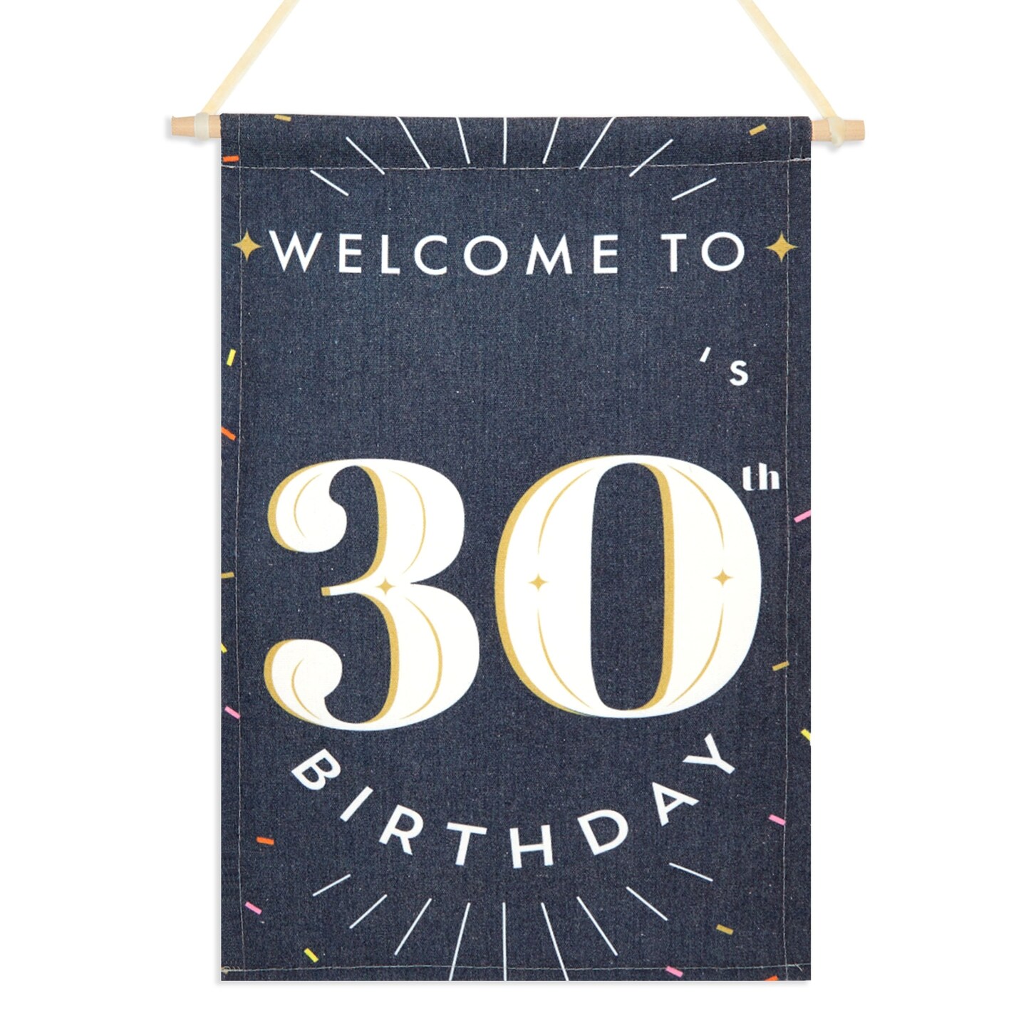 Personalized Birthday Welcome Sign for 30th Birthday Party with Stickers (9.5 x 15.5 In)