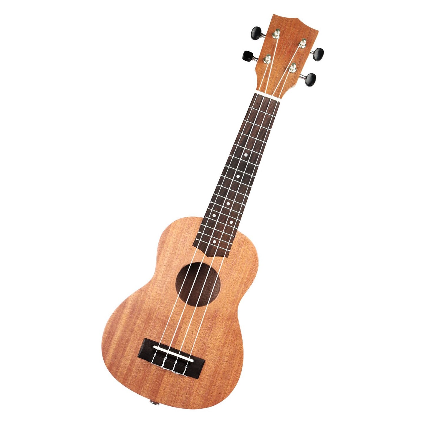 Gpct 21 Inch Ukulele Sapele 4 Strings Black For Kids Adults Beginners Music