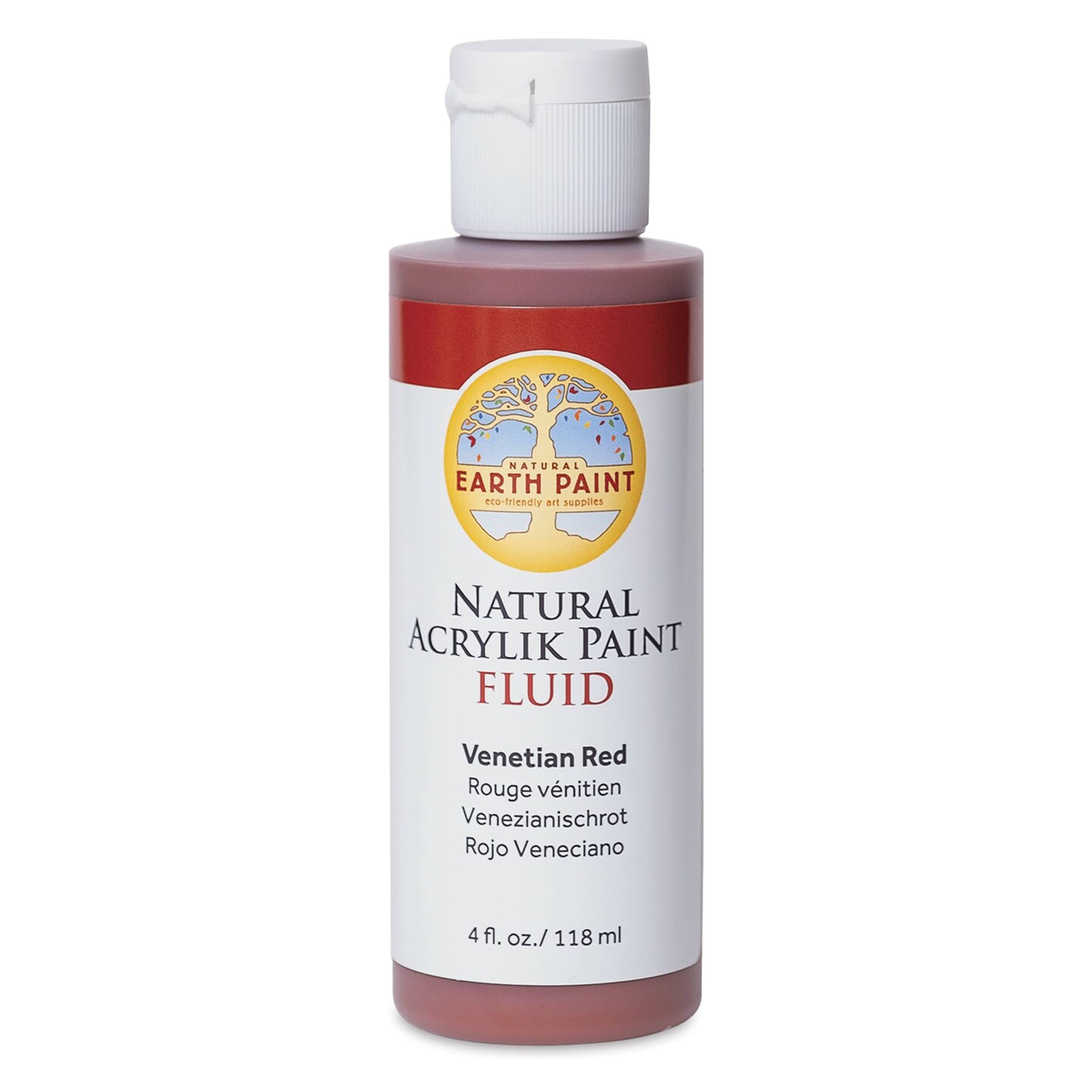 Natural Earth Paint Natural Fluid Acrylik Paint - Venetian Red, 118 ml