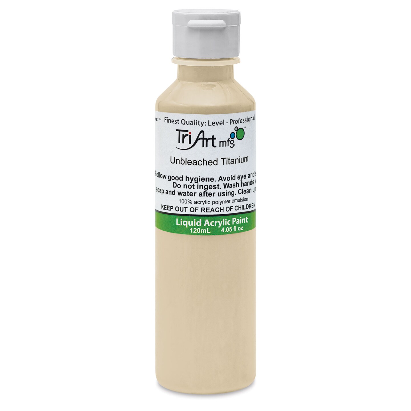 Tri-Art Liquid Artist Acrylics - Unbleached Titanium, 120 ml bottle