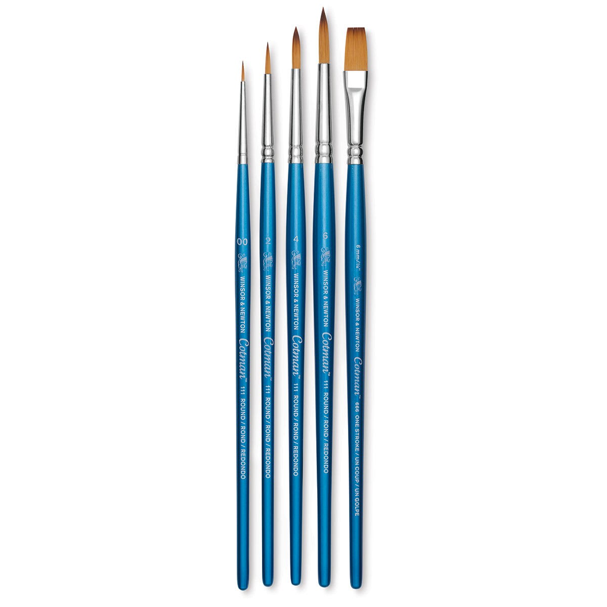 Winsor & Newton Cotman Watercolor Brush Set - Set 4, Set of 5, Short Handle