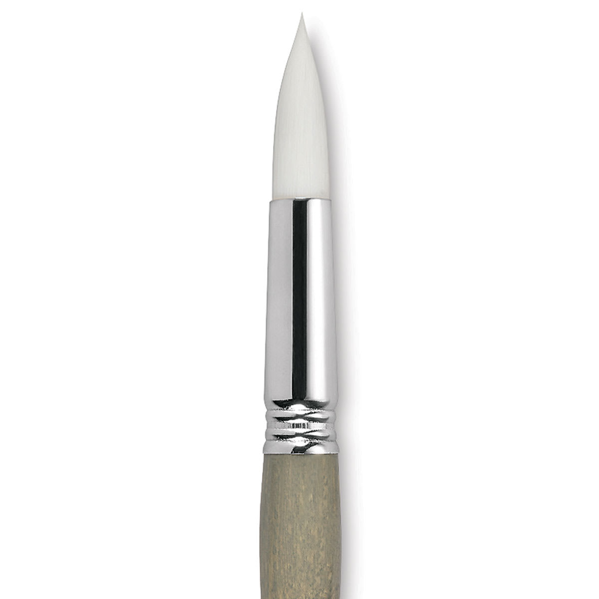 Escoda Perla Toray White Synthetic Brush - Round, Short Handle, Size 18