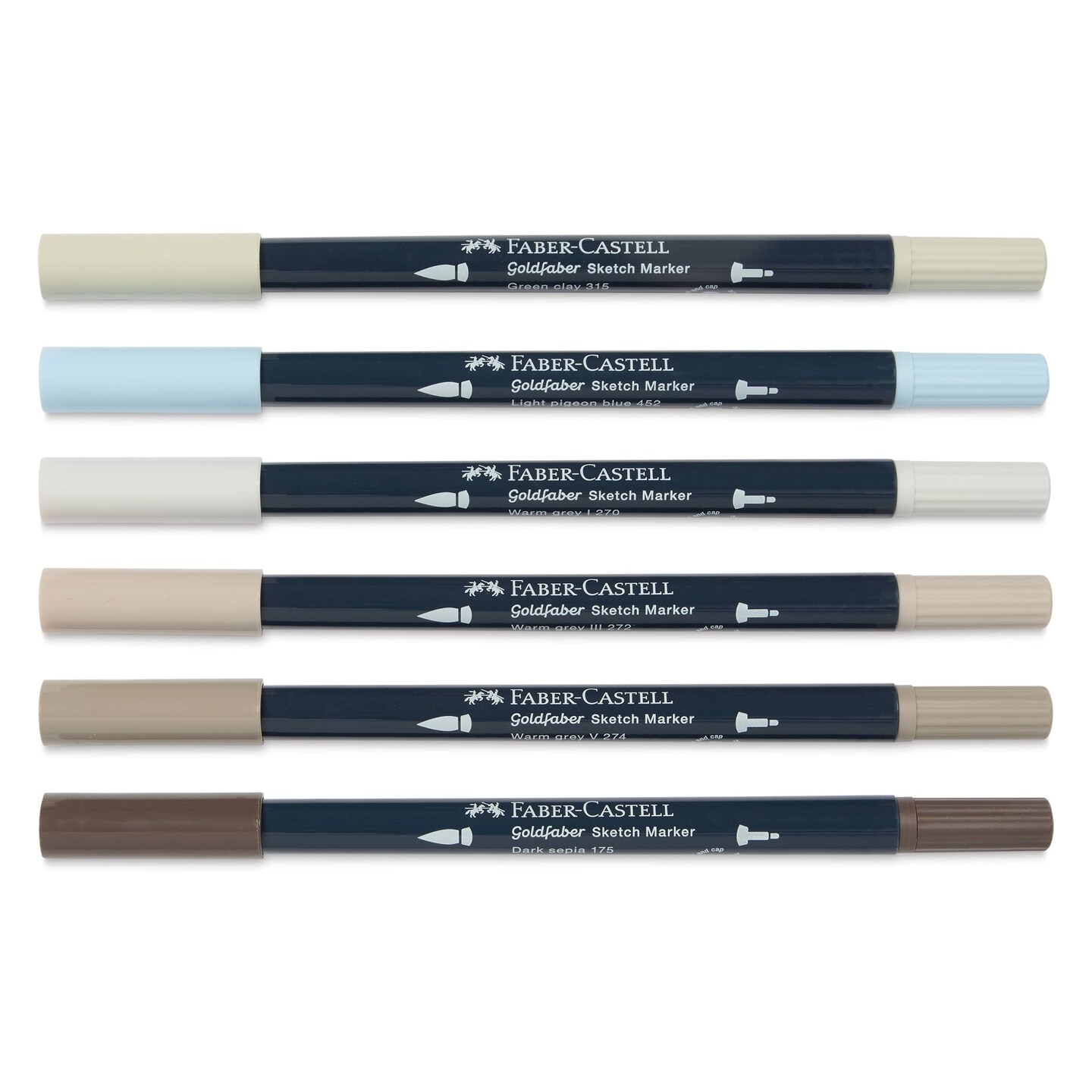 Faber-Castell Goldfaber Sketch Dual-Tip Markers - Set of 6, Architecture