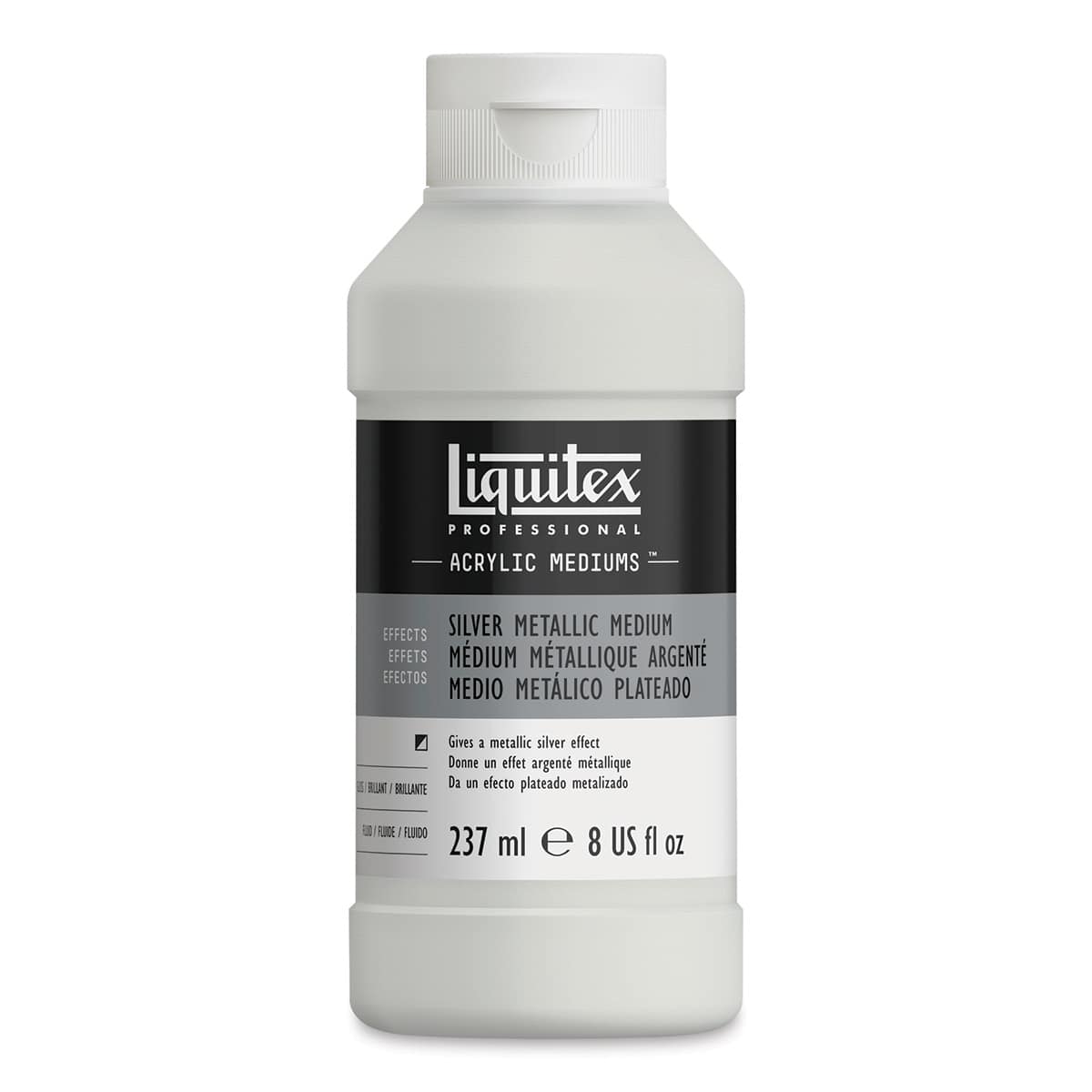 Liquitex Acrylic Effects Metallic Medium - Silver, 237 ml, Bottle