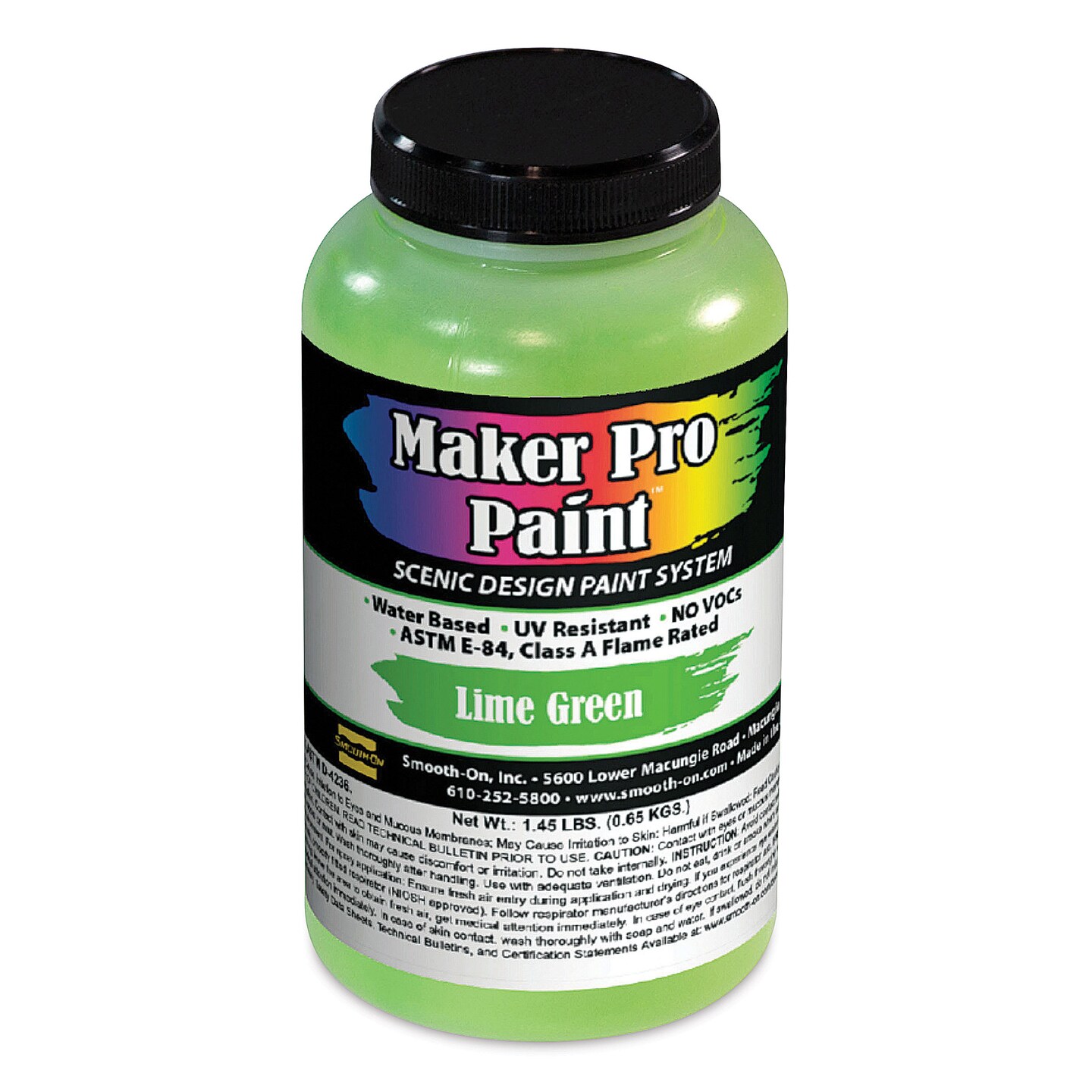 Smooth-On Maker Pro Acrylic-Urethane Paint - Lime Green, 16 oz