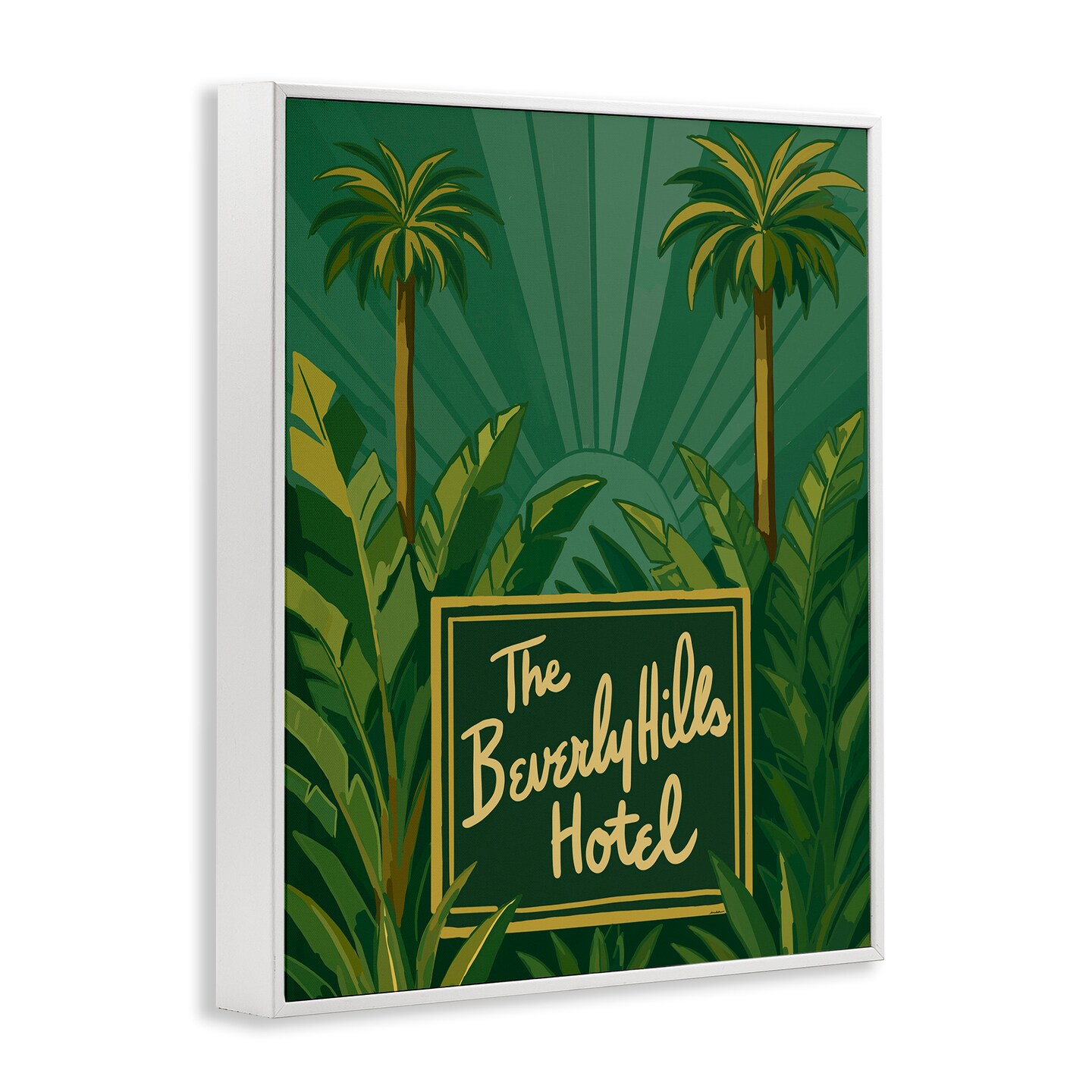 Stupell Industries Retro Beverly Hills Hotel Framed Giclee, design by Amelia Noyes