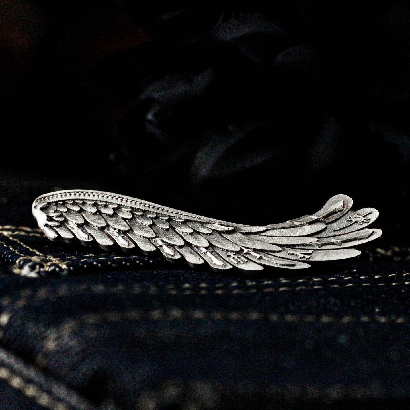 Wings of Holy Light Tie Clip, Wing Design, 925 Silver Handmade product 2