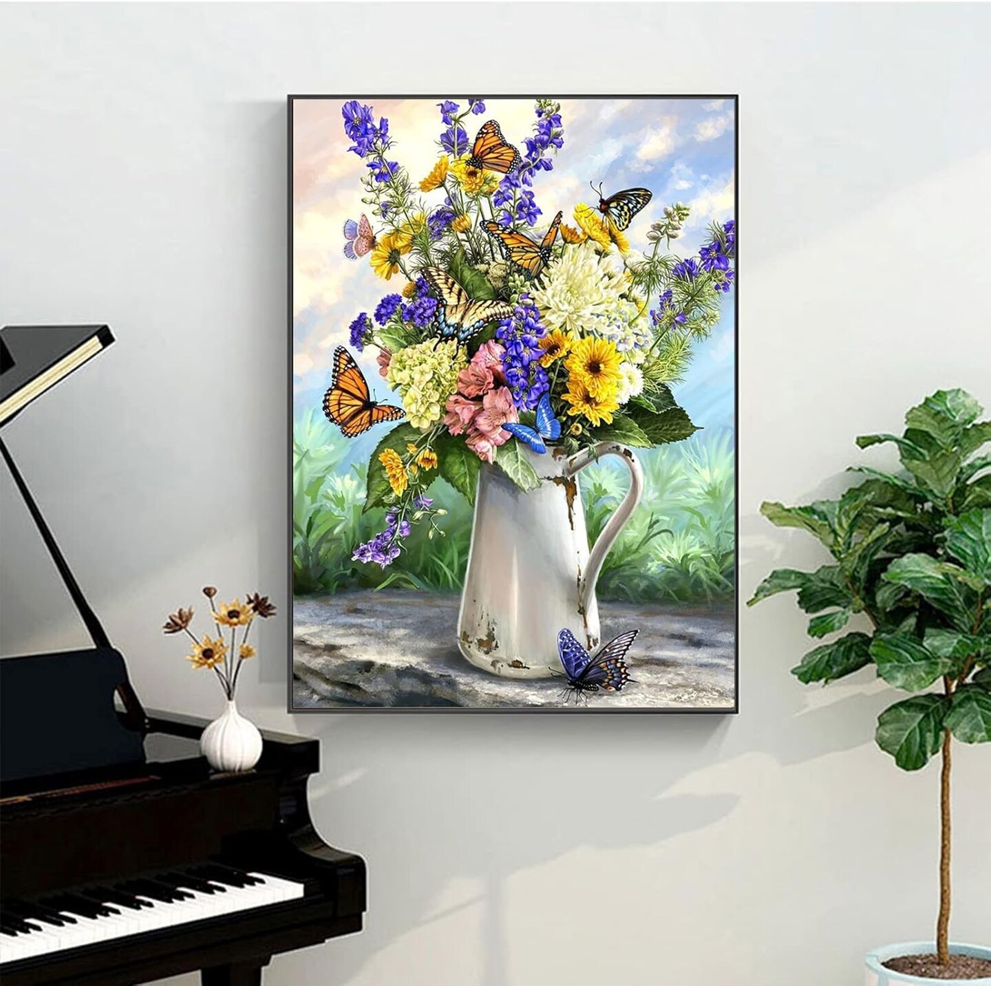 Flower Paint by Number for Adults, Flower Easy Paint by Numbers, Flower DIY Kids Adult Paint by Numbers for Beginner, Gift Home Wall Decor 16x20 Inch