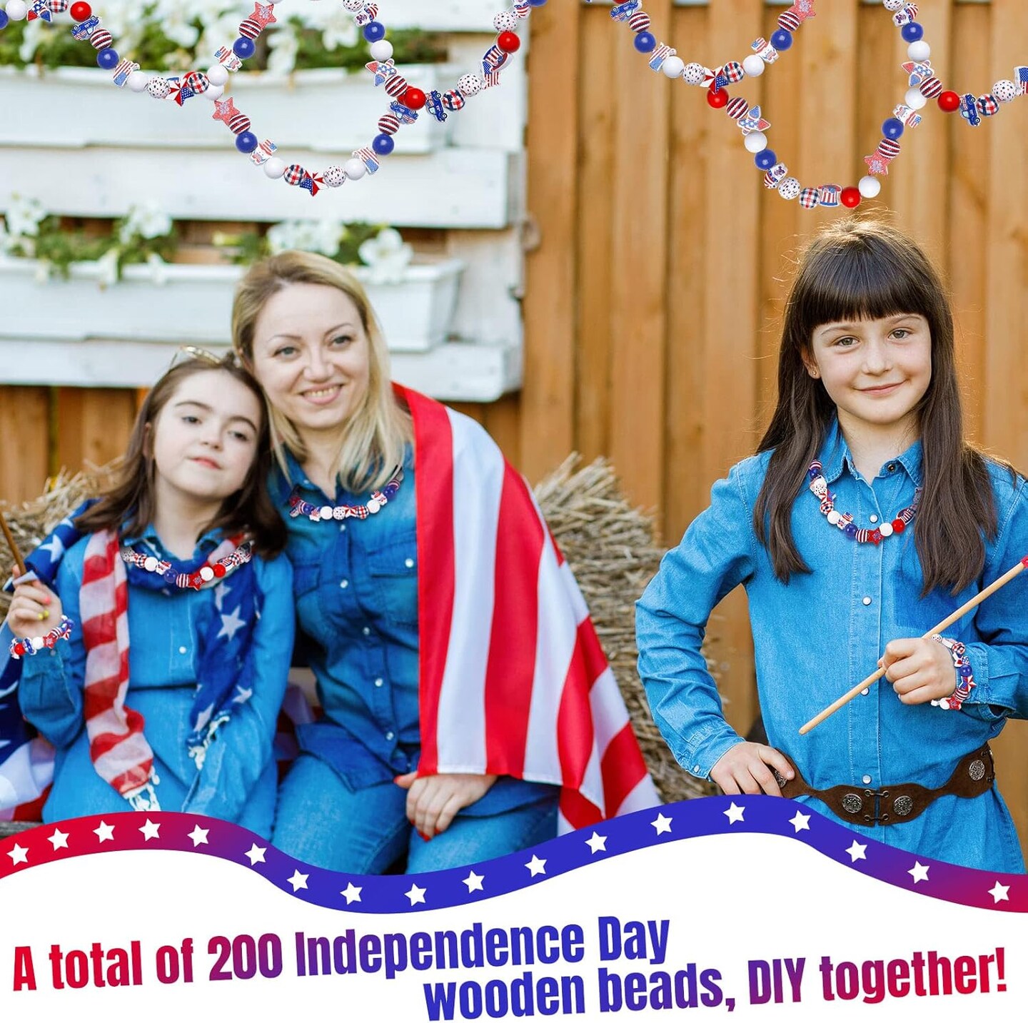 200 Pieces Memorial Day Flag Day
