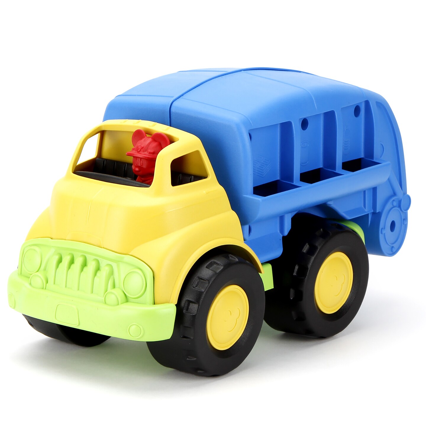 Green Toys: Disney Baby - Mickey Mouse Recycling Truck - Blue - Pretend Play Toy Vehicle, Recycled Plastic, Dishwasher Safe, Kids &#x26; Toddler Ages 6 Mo+