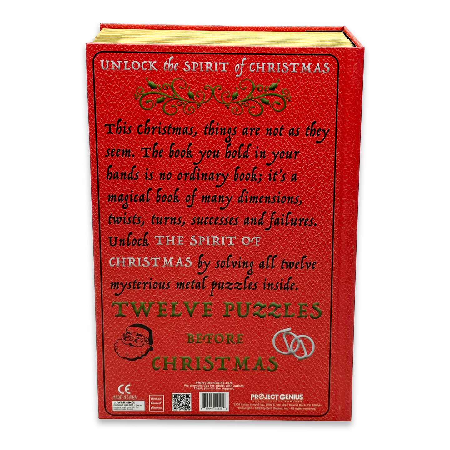 Project Genius: 12 Puzzles Before Christmas Advent Calendar Book for Each of the 12 Nights of Christmas