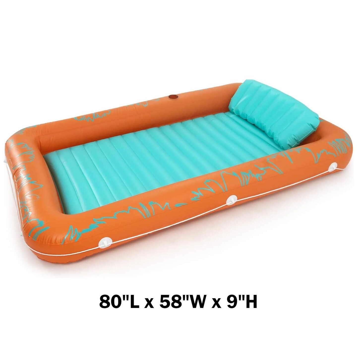 Inflatable Pool Float for Poolside Comfort | Orange