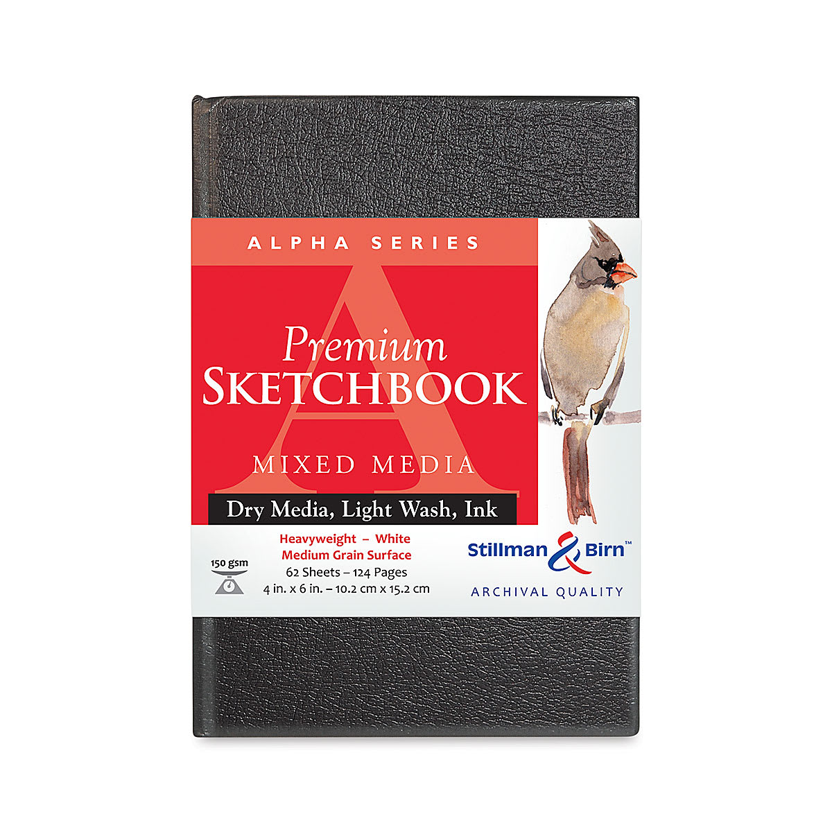 Stillman & Birn Alpha Series Sketchbook - 6" x 4", Portait, Hardbound, 62 Sheets