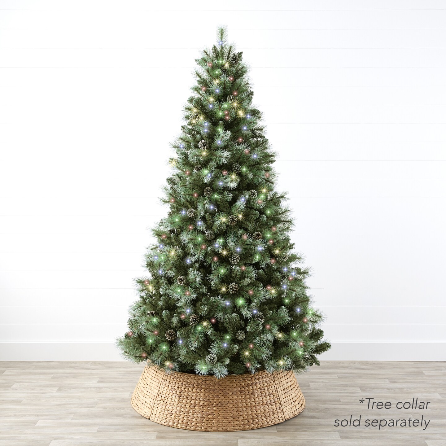 Best Choice Products Pre-Lit Frosted Scotch Pine Christmas Tree w/ 2-In-1 LED Lights