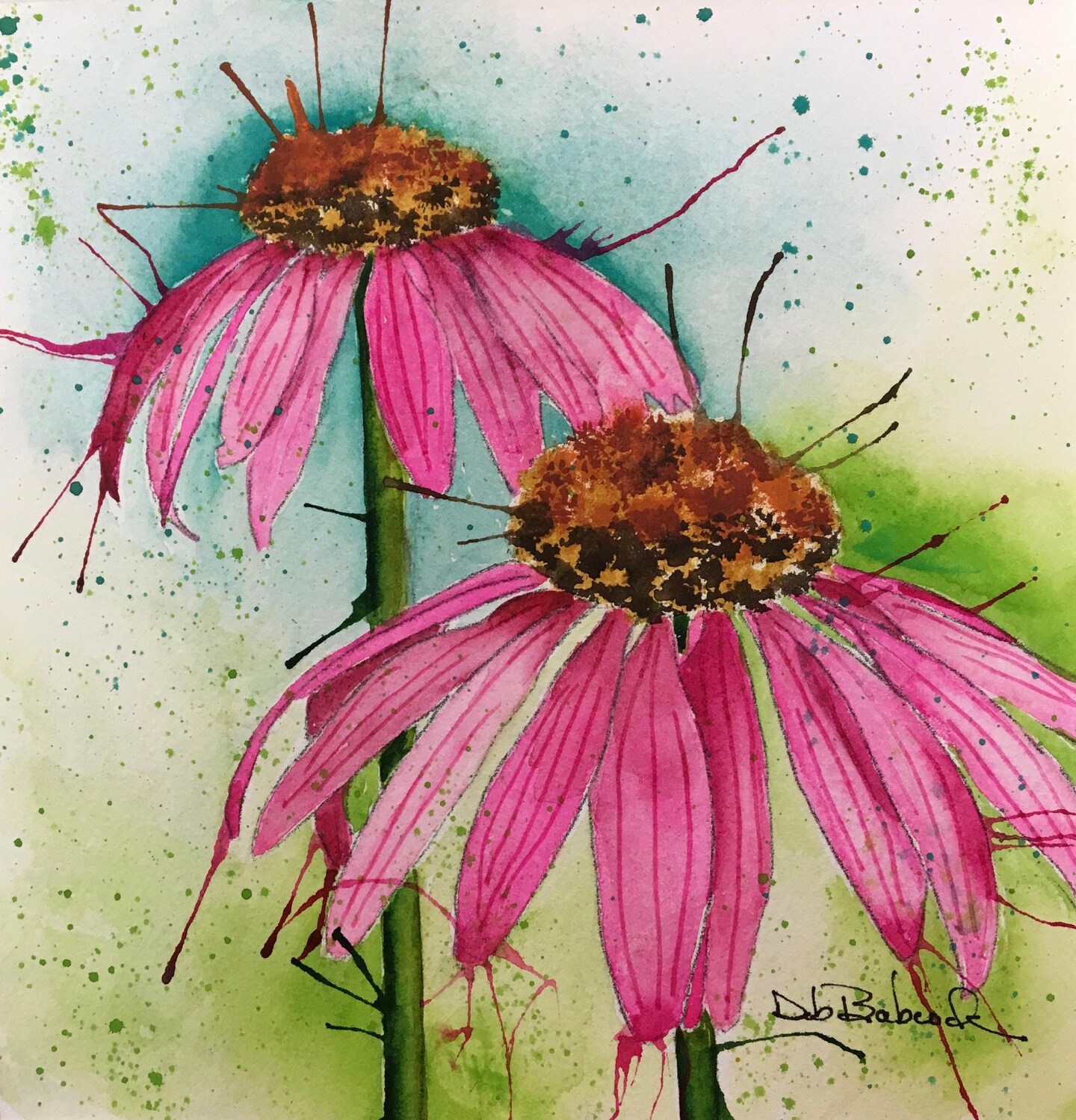 Purple Coneflowers, Echinacea Flowers, Purple store Flowers Canvas Painting, Gift for Her, Birthday Gift for Her, Home Decor, Wall Art