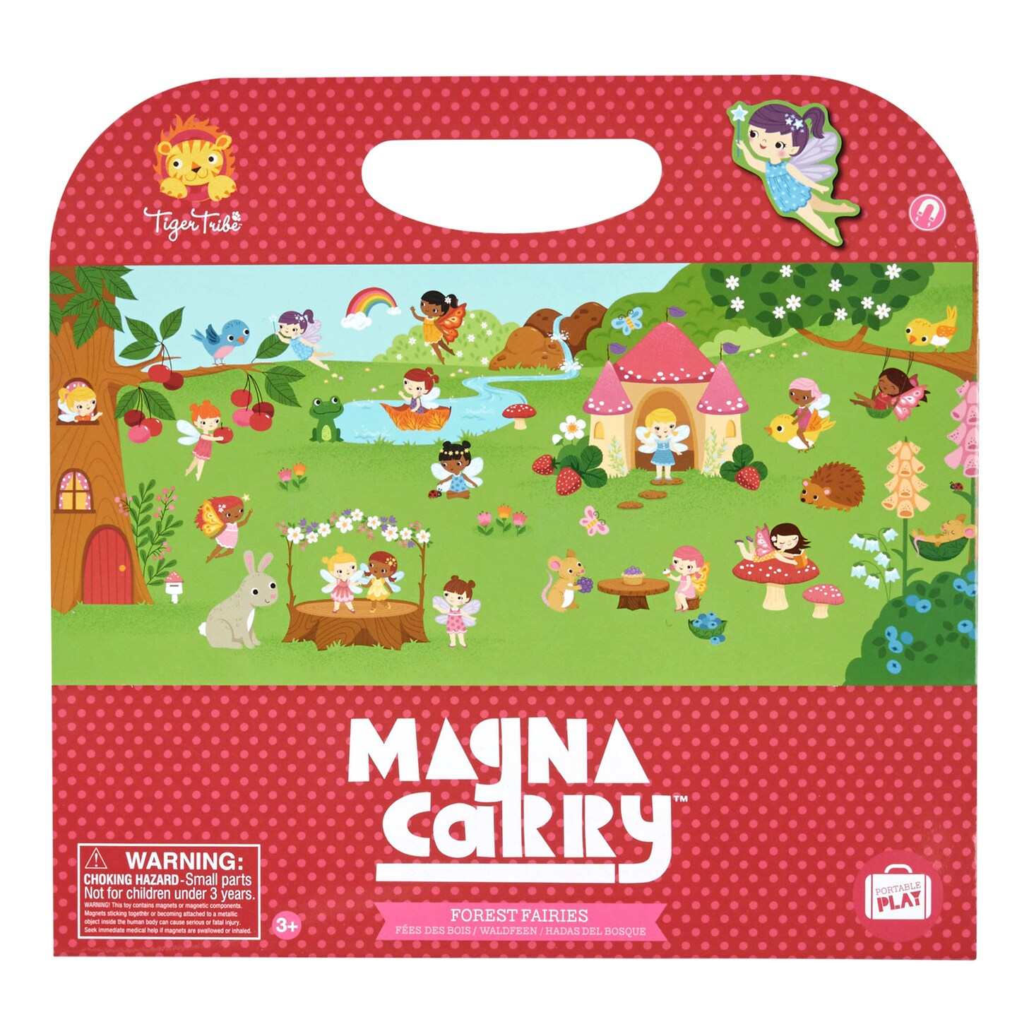 Tiger Tribe: Magna Carry - Forest Fairies - Fold Out Magnetic Play Scene, Create Magical Fantasy Scenes, Fairy &#x26; Animal Magnets, Portable, Kids Age 3+