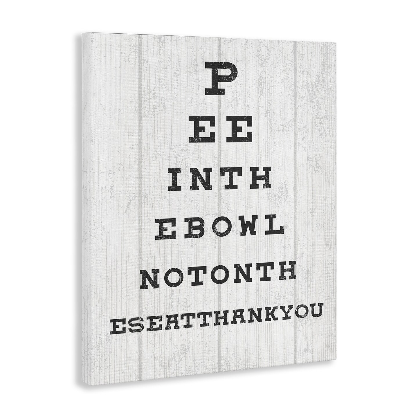 Stupell Industries Funny Bathroom Seeing Eye Chart Canvas Wall Art