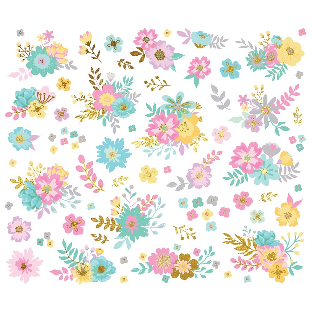 Crafty Things Bits &#x26; Pieces 58/Pkg-Floral