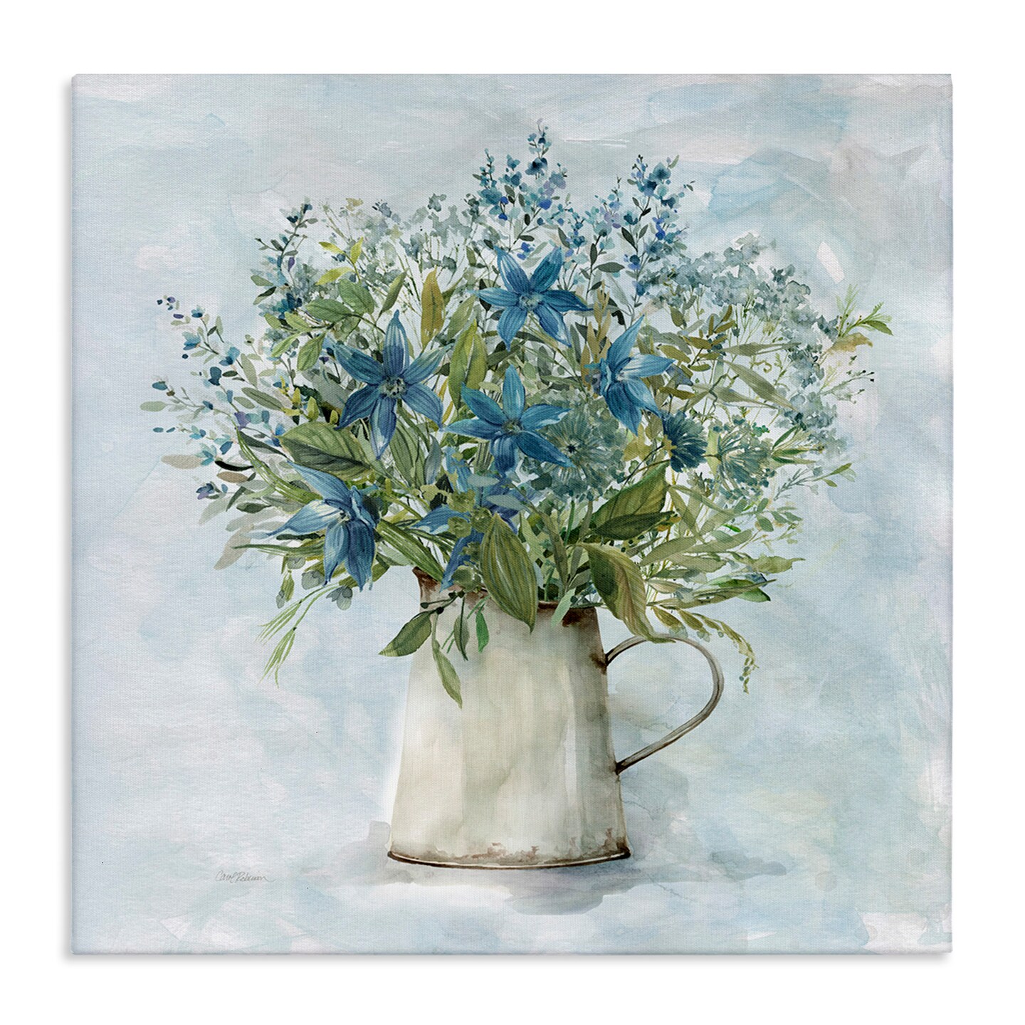 Stupell Industries Country Milk Tin Bouquet Canvas Wall Art