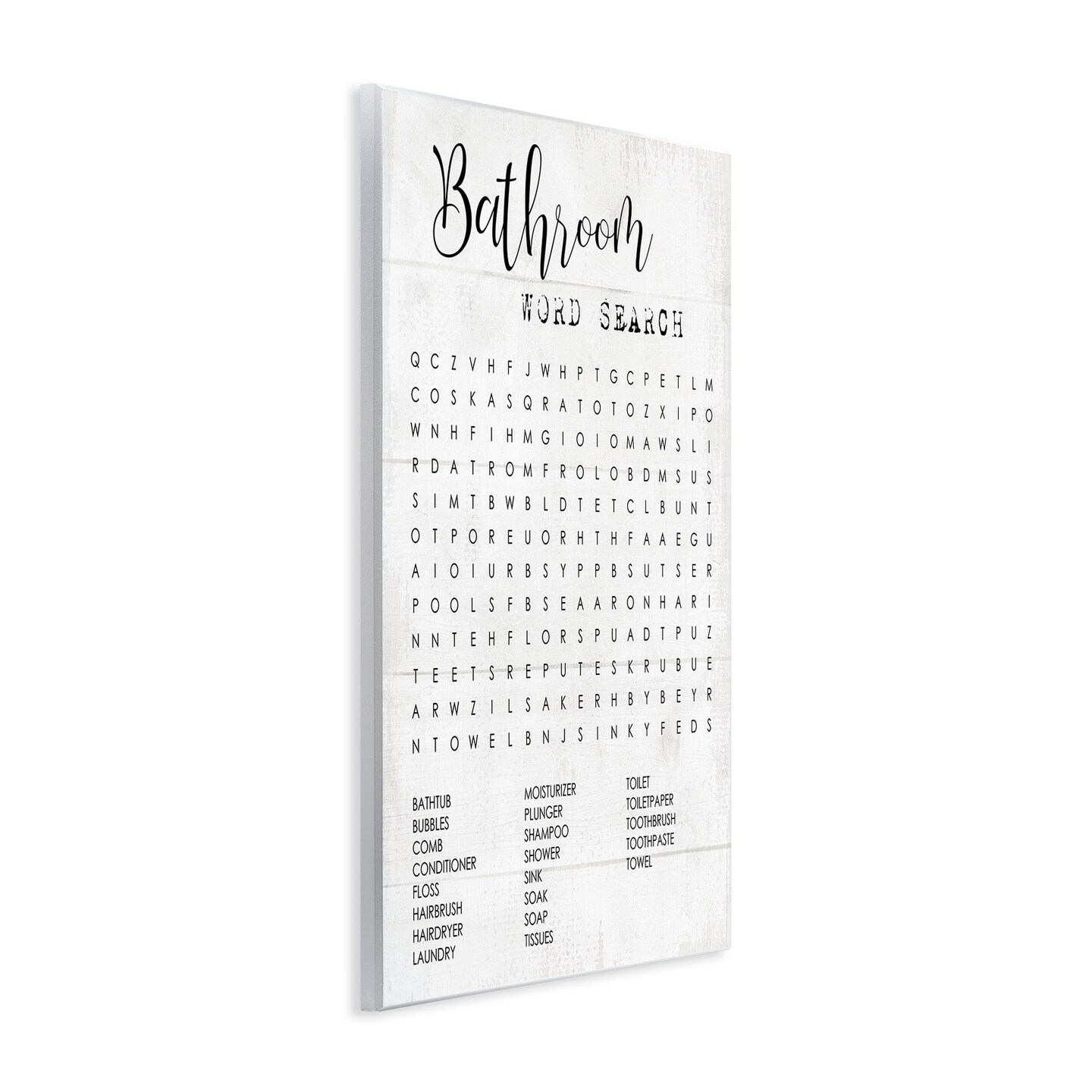 Stupell Industries Bathroom Word Search Family Fun Wall Plaque Art