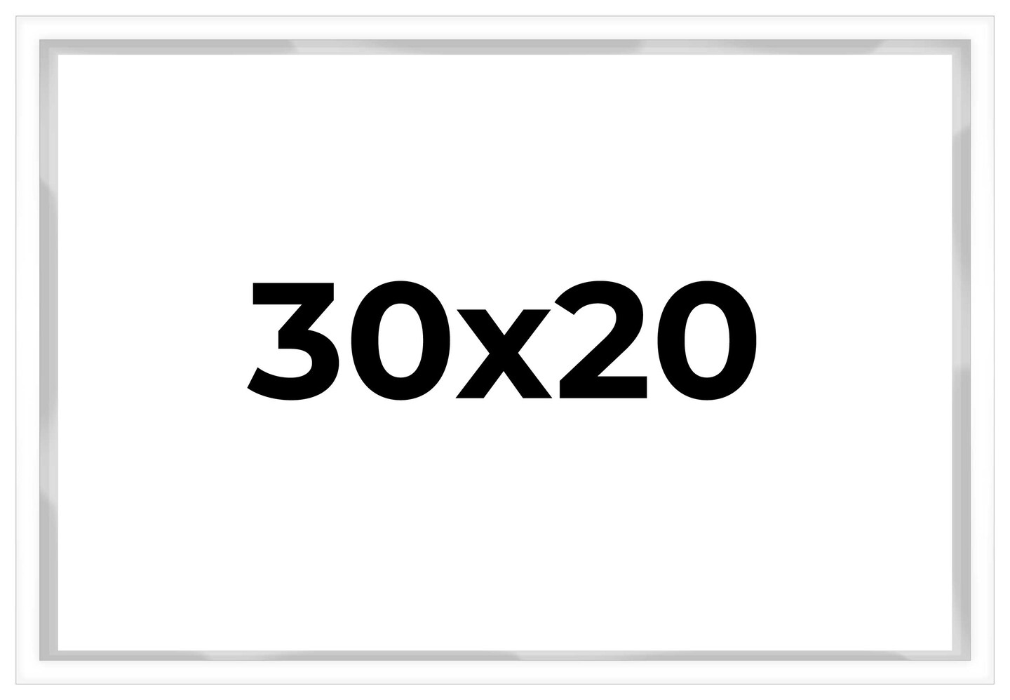 30x20 Shadow Box 3/4" Depth White Picture Frame - UV Acrylic, Backing, Hanging Hardware