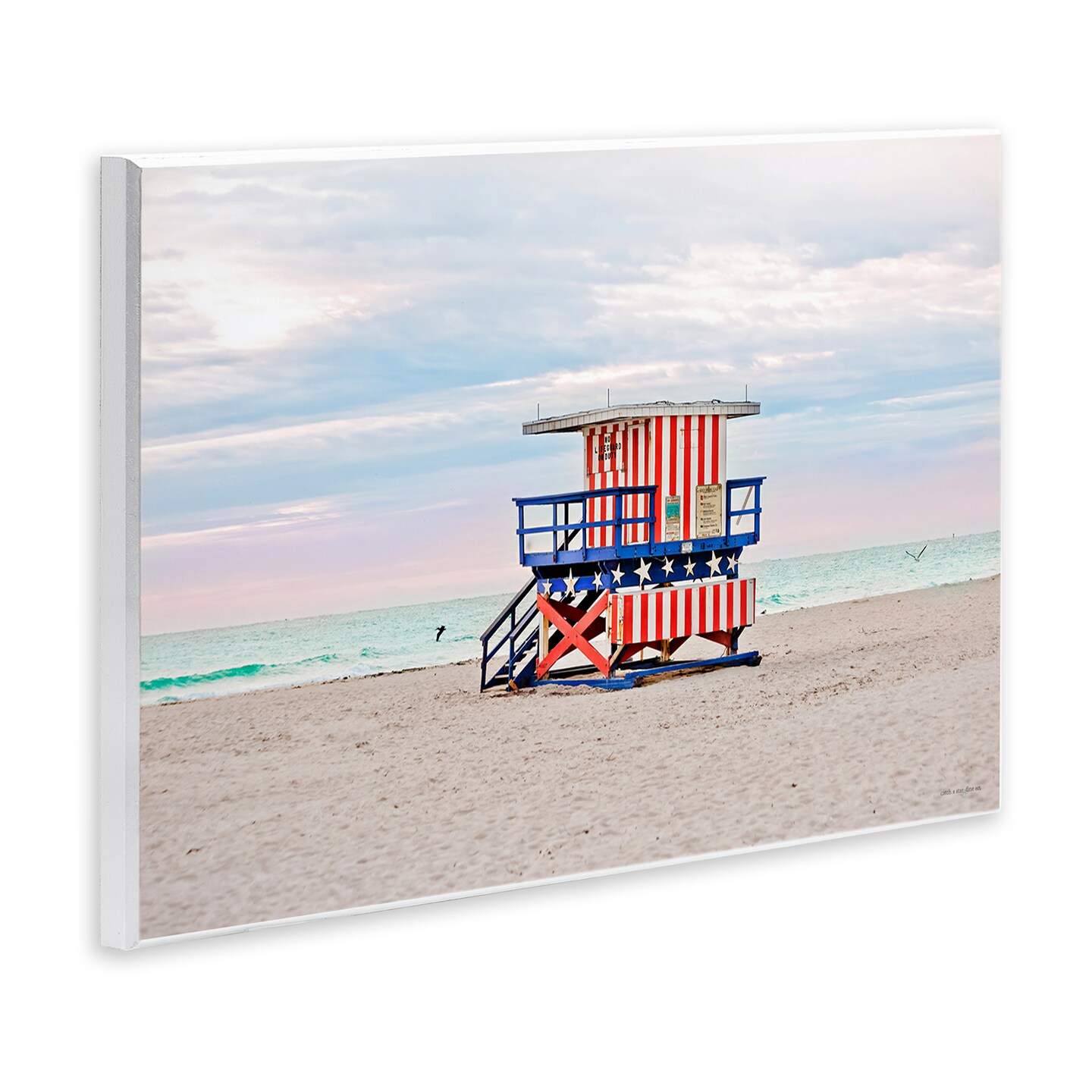 Stupell Industries Patriotic Lifeguard Hut Wall Plaque Design by Seven Trees Design