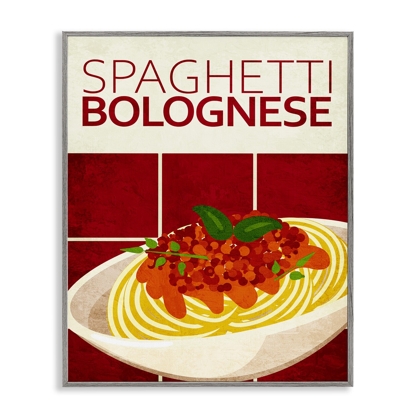 Stupell Industries Spaghetti Classic Kitchen Framed Giclee Design by ...