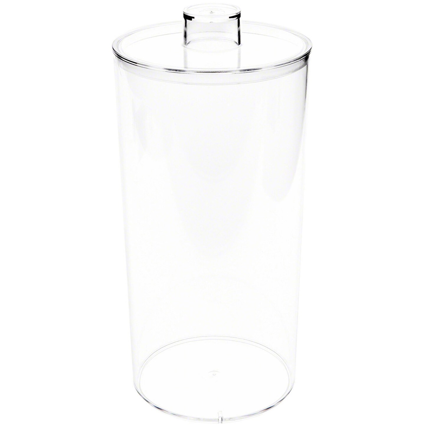 Pioneer Plastics 279C Clear Round Plastic Container with Lid, 4.0625&#x22; W x 8.125&#x22; H