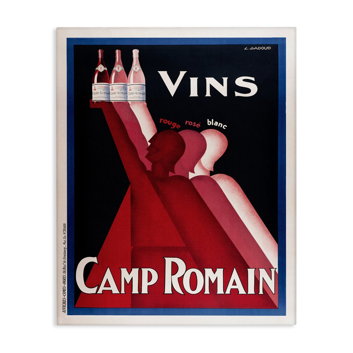 Stupell Industries Antique Wine Bottle Trio Canvas Design by Marcus Jules